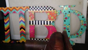 Painted letters